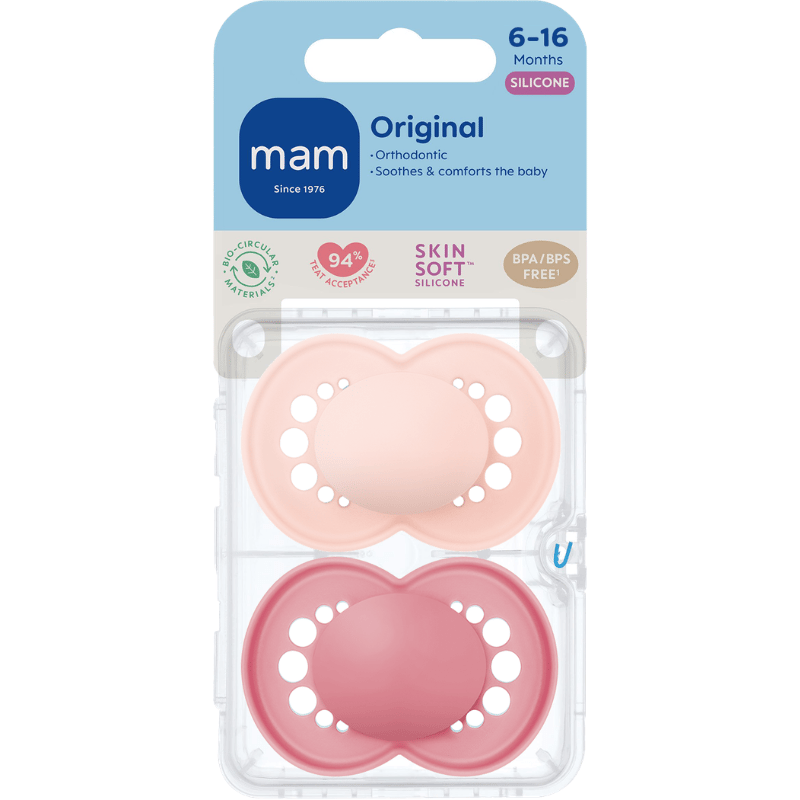 MAM Original Sut Pink 6-16M Unprinted (2 stk)