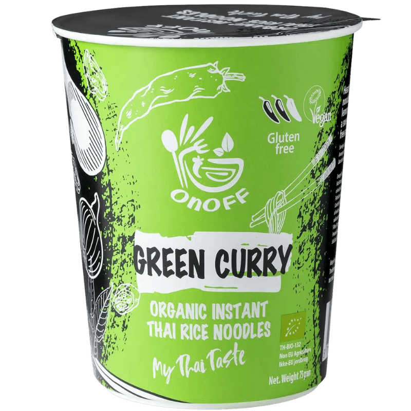 On Off Thai Food Instant Nudelsuppe Grøn Karry Ø (75 g)