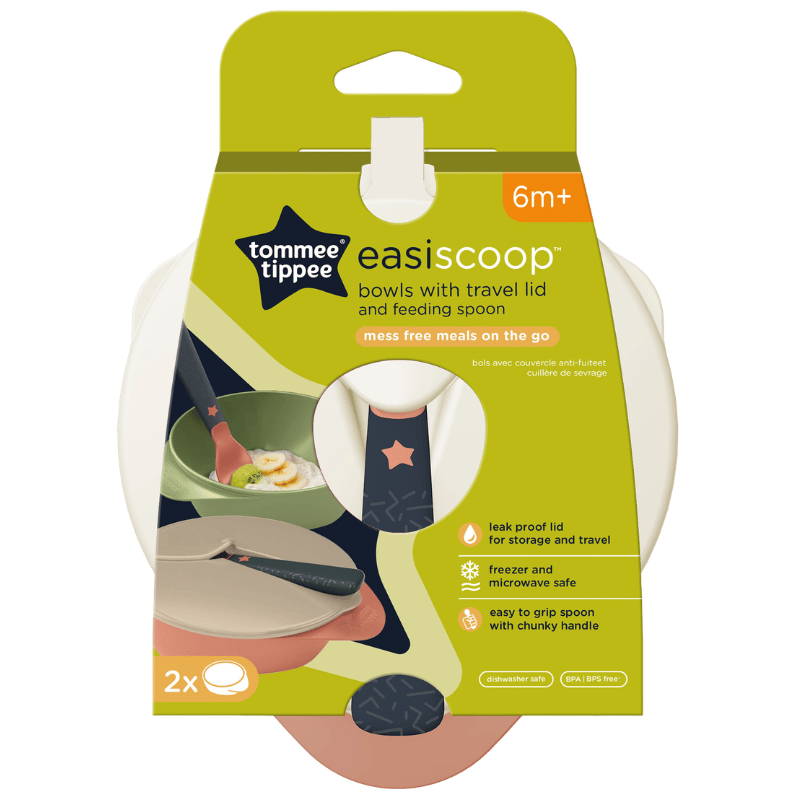 Tommee Tippee Easy Scoop Bowl Lid & Spoon (1 sæt)