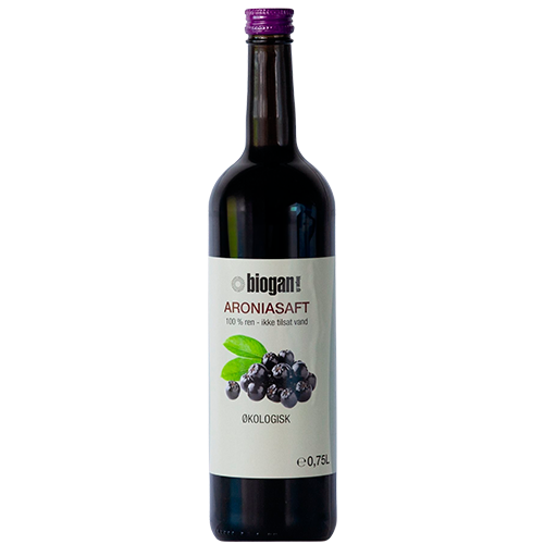 Biogan Aroniasaft 100% Frugt Ø (750 ml)