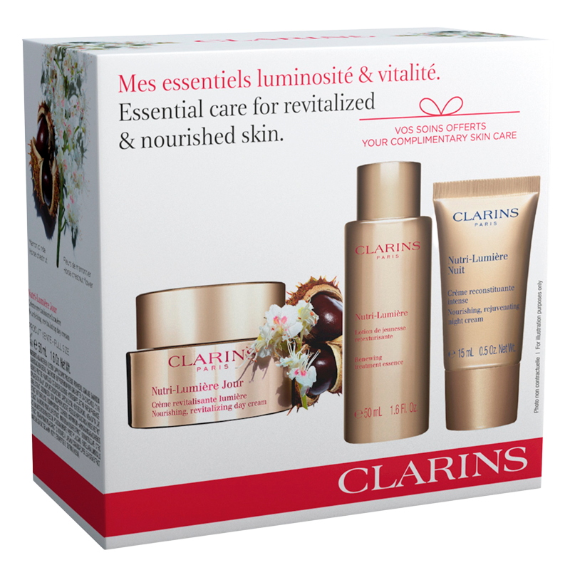 Clarins Set: Nutri Day, Treat Ess., Nutri Night Cream (1 sæt)