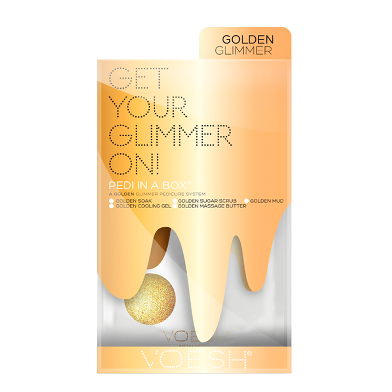 VOESH Pedi In A Box Deluxe 5 Step Pedicure Golden Glimmer (1 stk)
