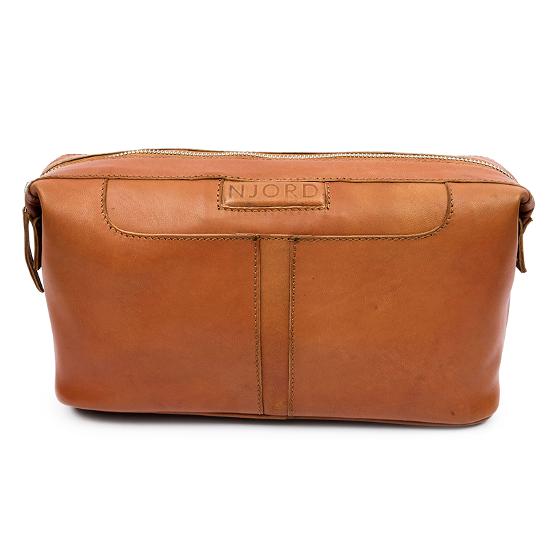 Njord Toilet Bag Kalveskind Cognac