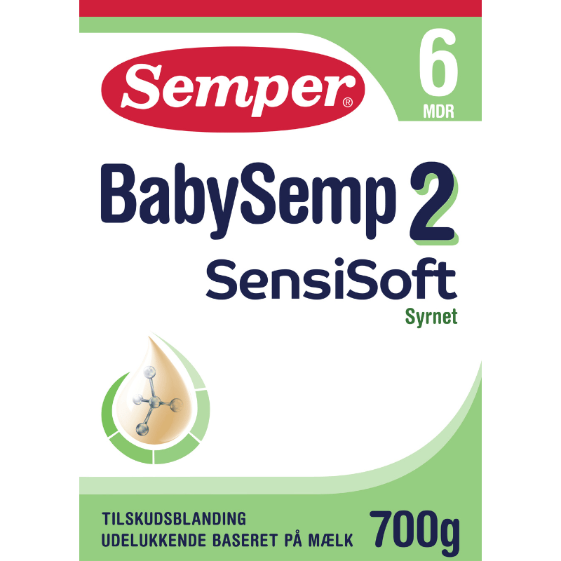 Semper BabySemp 2 Sensisoft Syrnet Tilskudsblanding - Fra 6 mdr. (700 g)