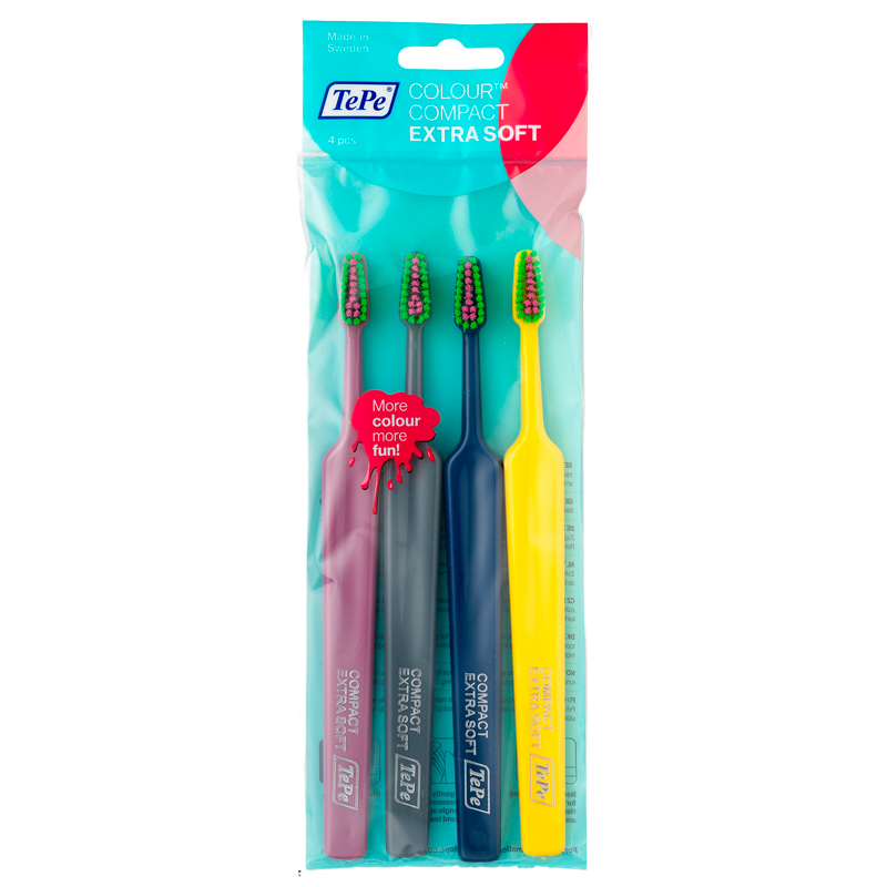 TePe Colour Compact X-soft Tandbørste (4 stk)
