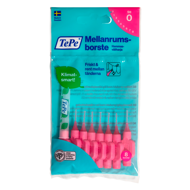 TePe Mellemrumsbørste Rosa (8 stk)