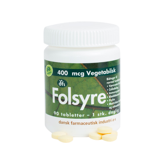 Grønne Vitaminer Folsyre 400 mcg 90 tabletter