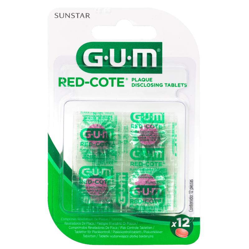 GUM Red Cote - Tabletter Til Plakkontrol (12 stk)
