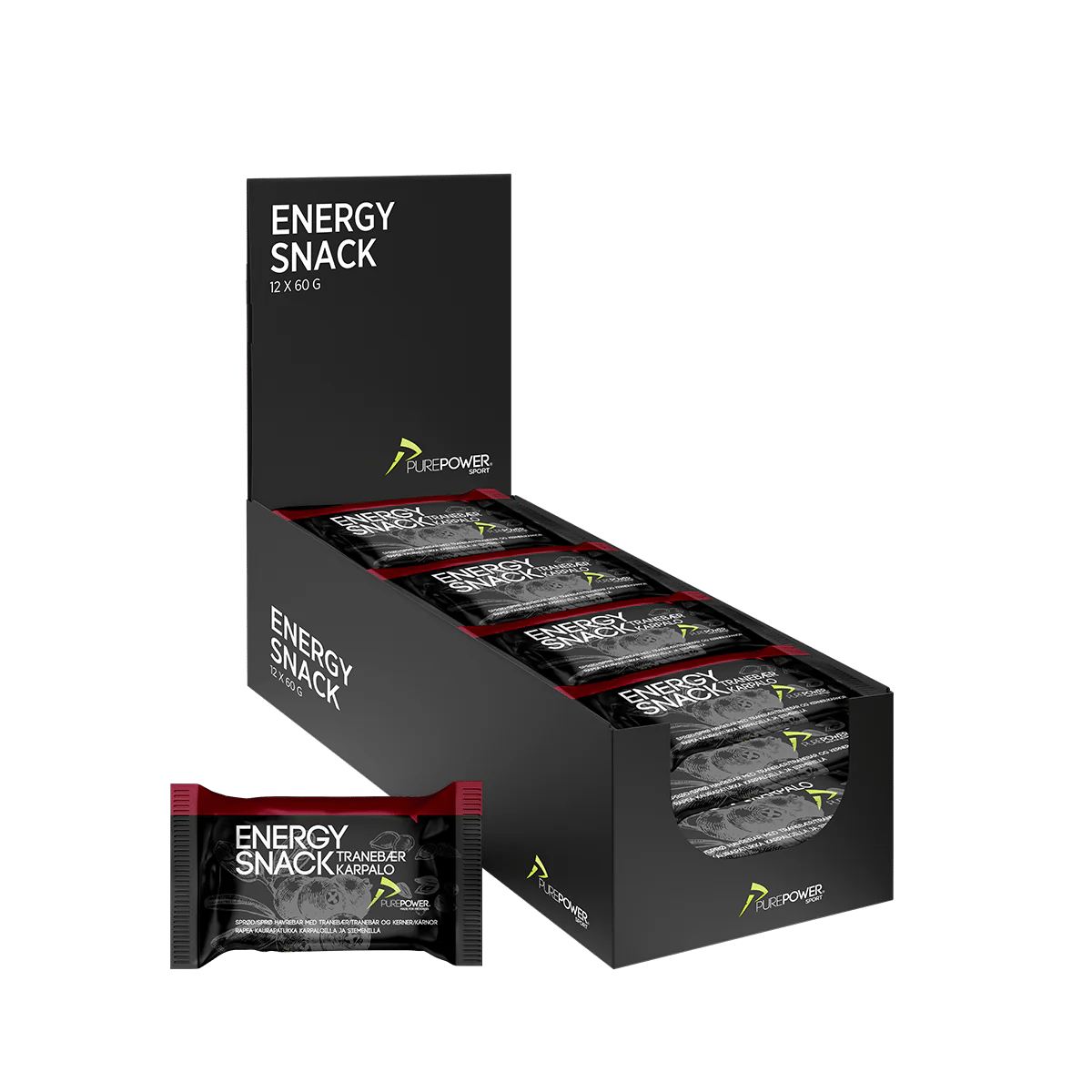 PurePower Energy Snack Cranberry (12x60 g)