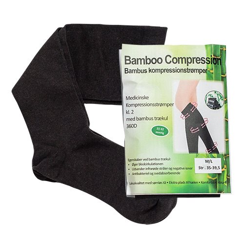Bamboo Pro - Bambus kompressionsstrømper Str. M/L (2 stk)