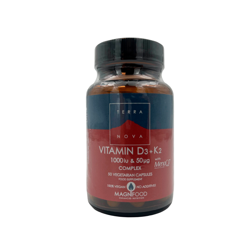 Vitamin D3+K2 Vitamin 1000 iu & 50ug Complex (50 kaps)