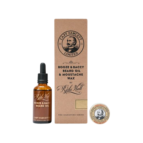Captain Fawcett Limited Booze & Baccy Beard Oil & Moustache Wax