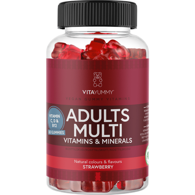 VitaYummy Adults Multi Strawberry (60 stk) fra VitaYummy