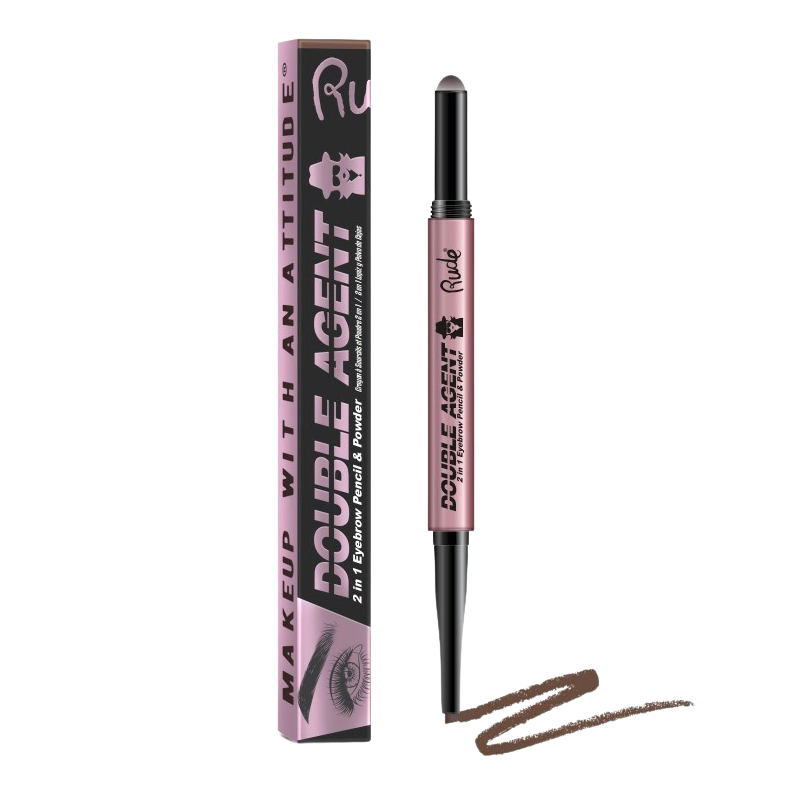 RUDE Cosmetics Double Agent 2-in-1 Eyebrow Pencil & Powder Neutral Brown (1 stk)