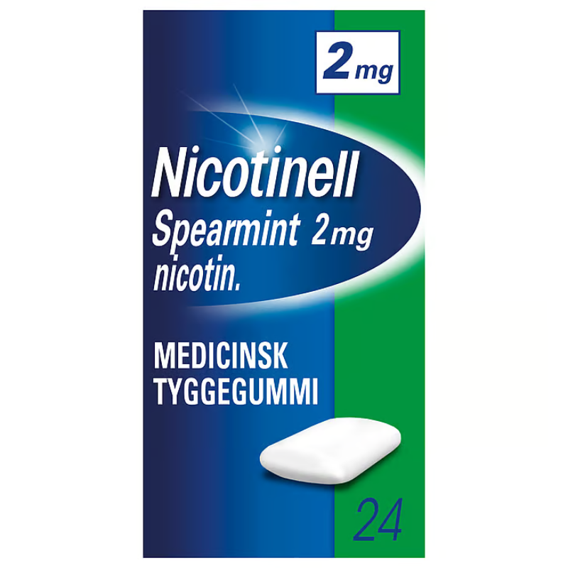 Nicotinell Spearmint Medicinsk Tyggegummi 2 mg (24 stk)