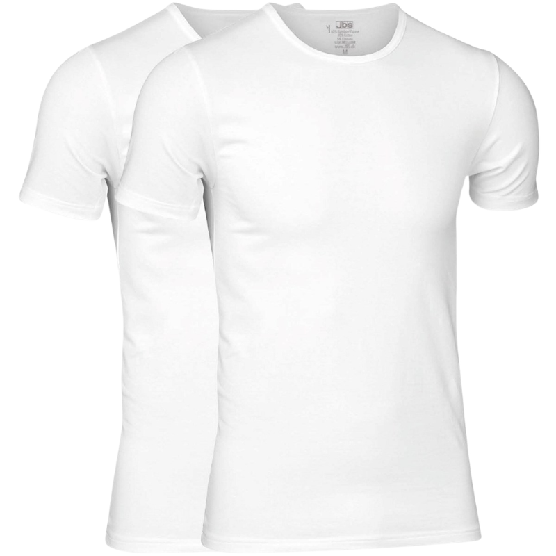 JBS 2-Pack Bambus T-Shirts Hvid Str. Small