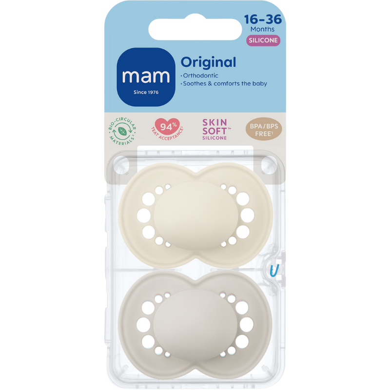 MAM Original Sut Neutral 16-36M Unprinted (2 stk)