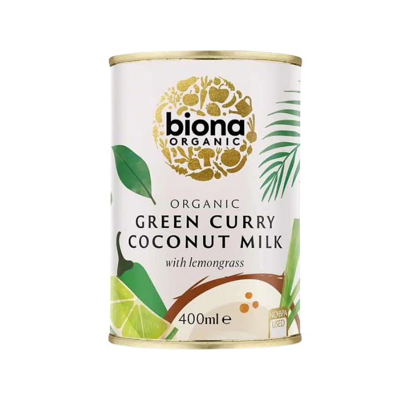Biona Kokosmælk Grøn Karry m. Citrongræs Ø (400 ml)