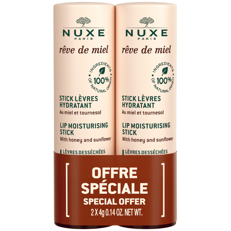 Nuxe Rêve de Miel Lip Moisturising Stick Duopack (2 x 4 g)