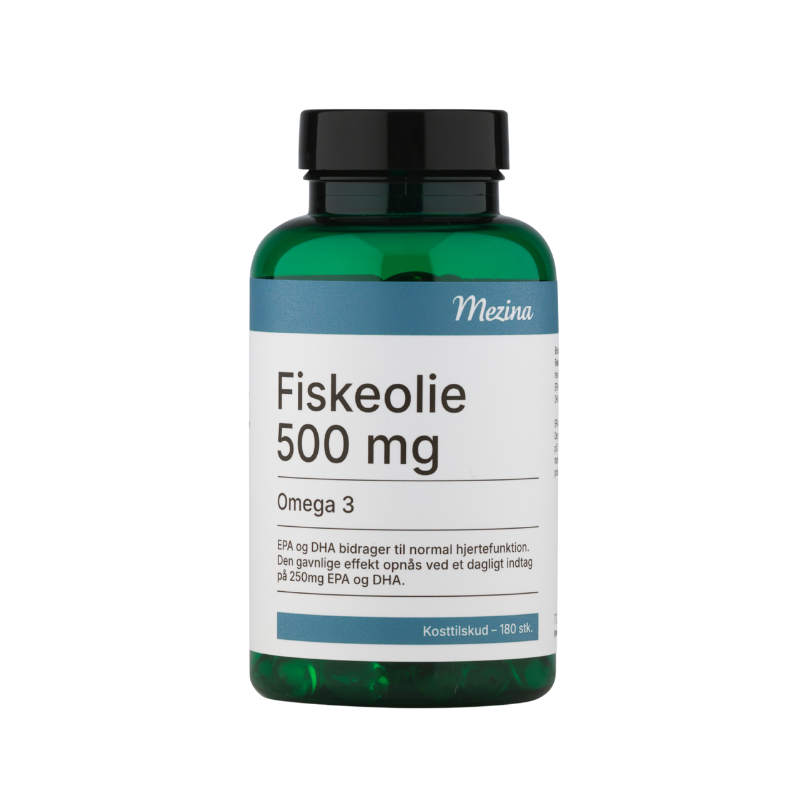 Mezina Fiskeolie Omega 3 500 mg (180 kaps)