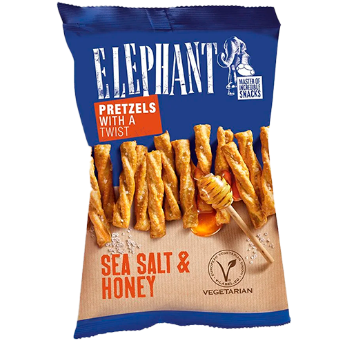 Elephant Pretzels Twisted Sea Salt & Honey (70 g)
