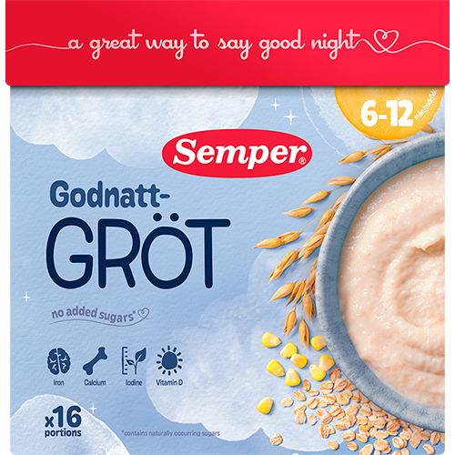Semper Godnatgrød Natural 6M (480 g)