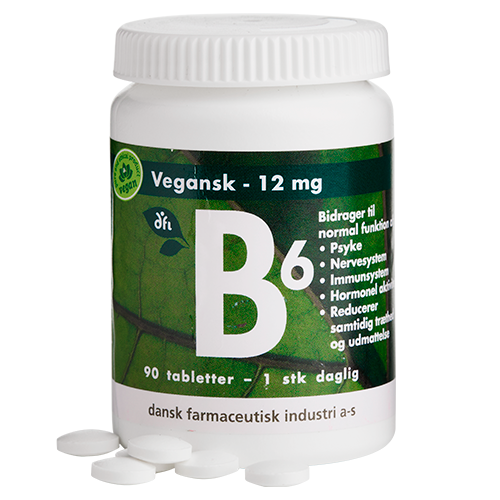 Grønne Vitaminer B6 12 mg Vegansk (90 stk)
