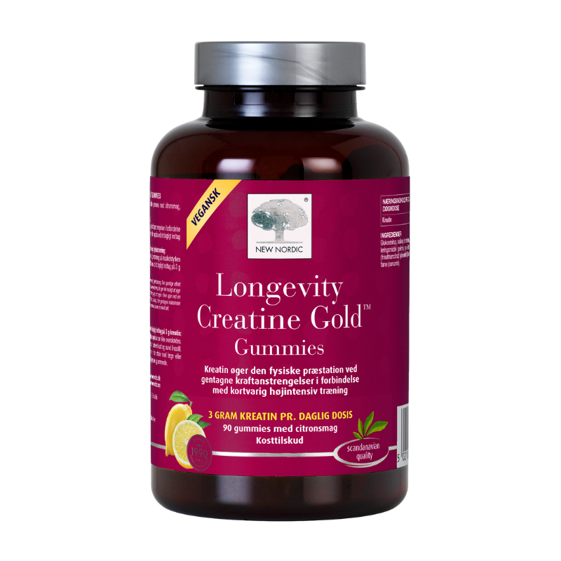 New Nordic Longevity Creatine Gold Gummies (90 stk)