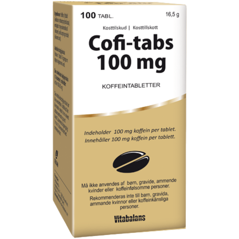Vitabalans Cofi-Tabs Koffeintabletter 100 mg (100 tabl)