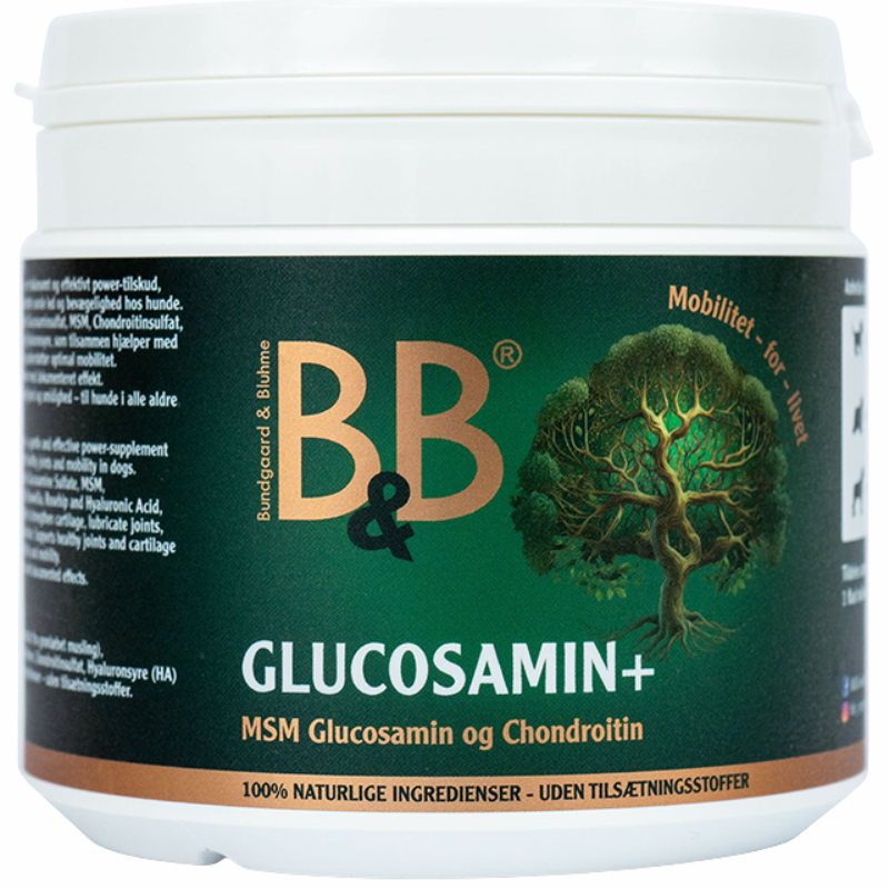 B&B Glucosamin+ Fodertilskud (250 g)