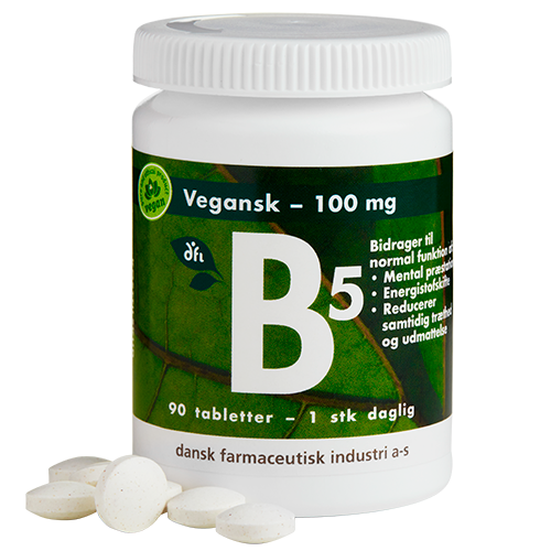 Grønne Vitaminer B5-vitamin 100 mg (90 tabletter)