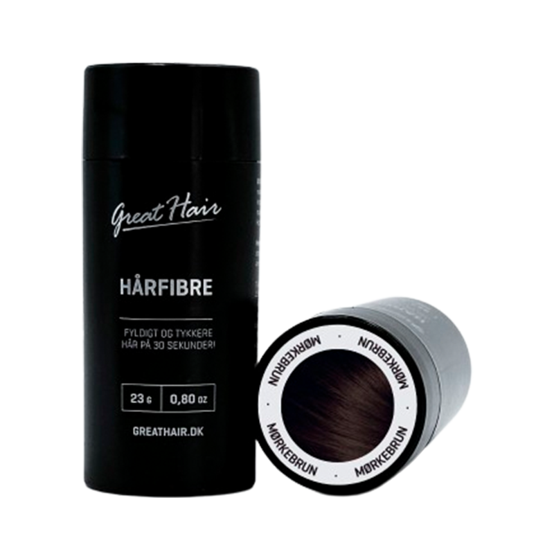 Great Hair Hårfibre - Mørkebrun (23 g.)