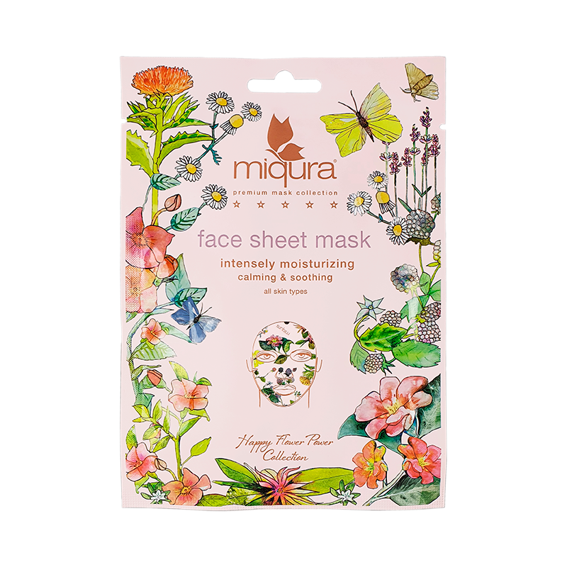 Miqura Flower Face Sheet Mask (1 stk)