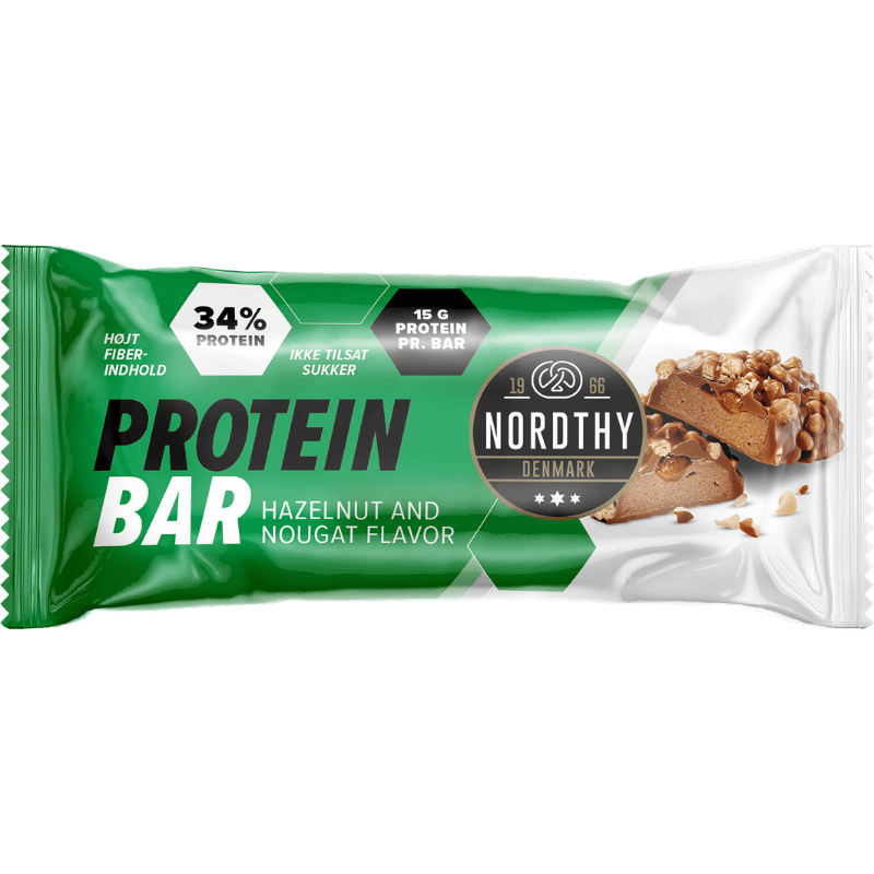 Nordthy Proteinbar Hasselnød og Nougat (45 g)
