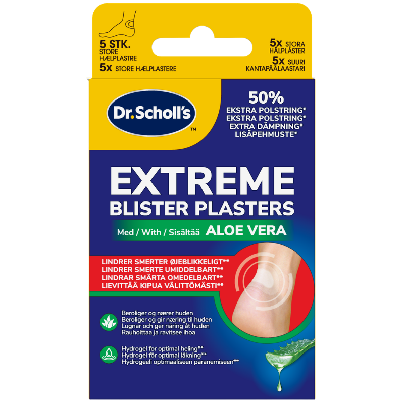 Scholl Extreme Blister Plasters with Aloe Vera (5 stk)