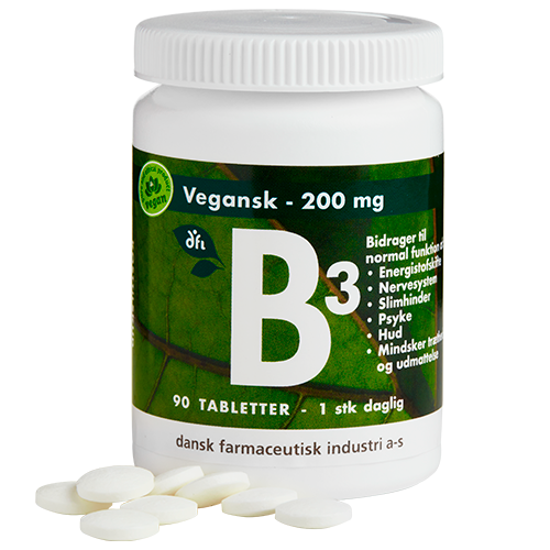 Grønne Vitaminer B3-vitamin 200 mg 90 tabletter