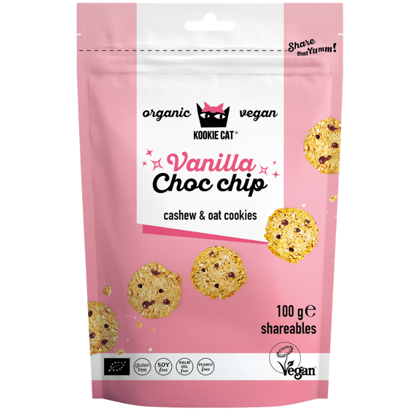 Kookie Cat Vanilje & Chokolade Mini Cookies Ø (100 g)