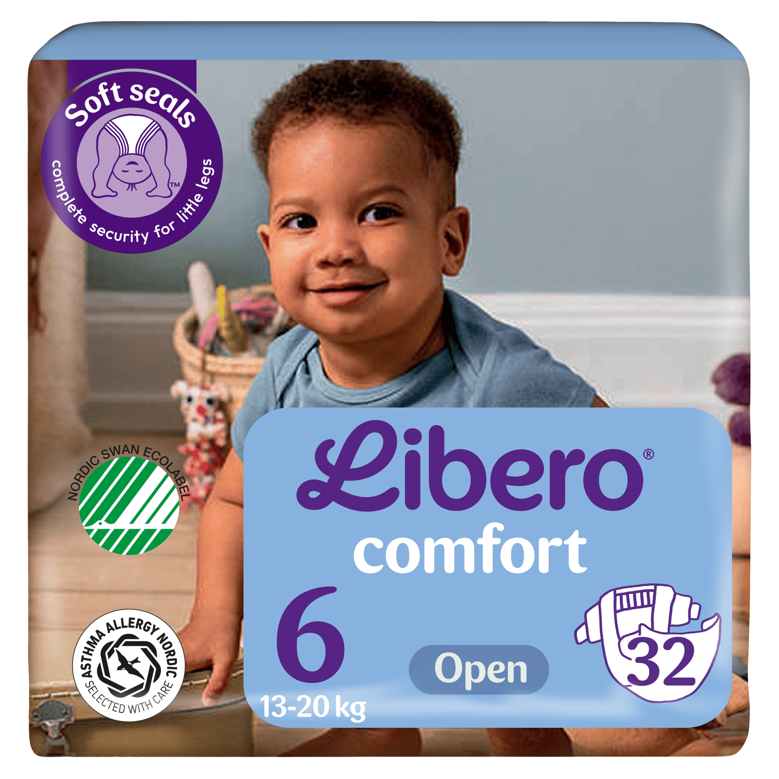 Libero Åben Ble Str. 6, 13-20 kg (32 stk)
