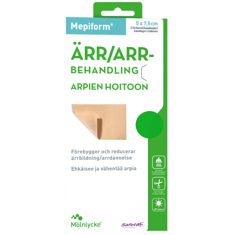 Mepiform Arplaster M. Silikoneklæb 5 cm x 7,5 m (2 stk)