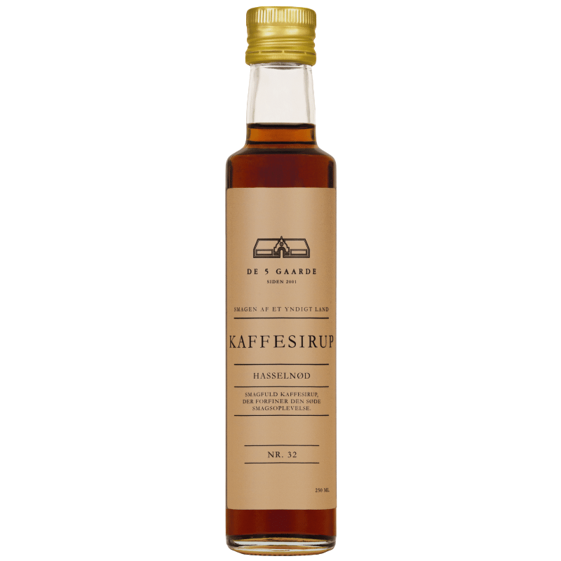 De 5 Gaarde Kaffesirup Hasselnød (250 ml) fra De 5 Gaarde