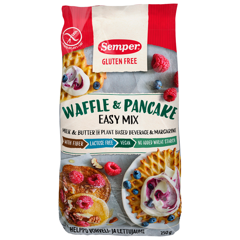 Semper Glutenfri Waffle & Pancake Easy Mix (250 g)