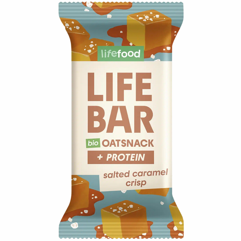 Lifefood Lifebar Havrebar Protein Salted Caramel Crisp Ø (40 g)
