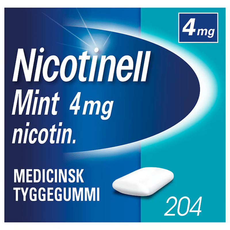 Nicotinell Mint Tyggegummi 4 mg (204 stk)