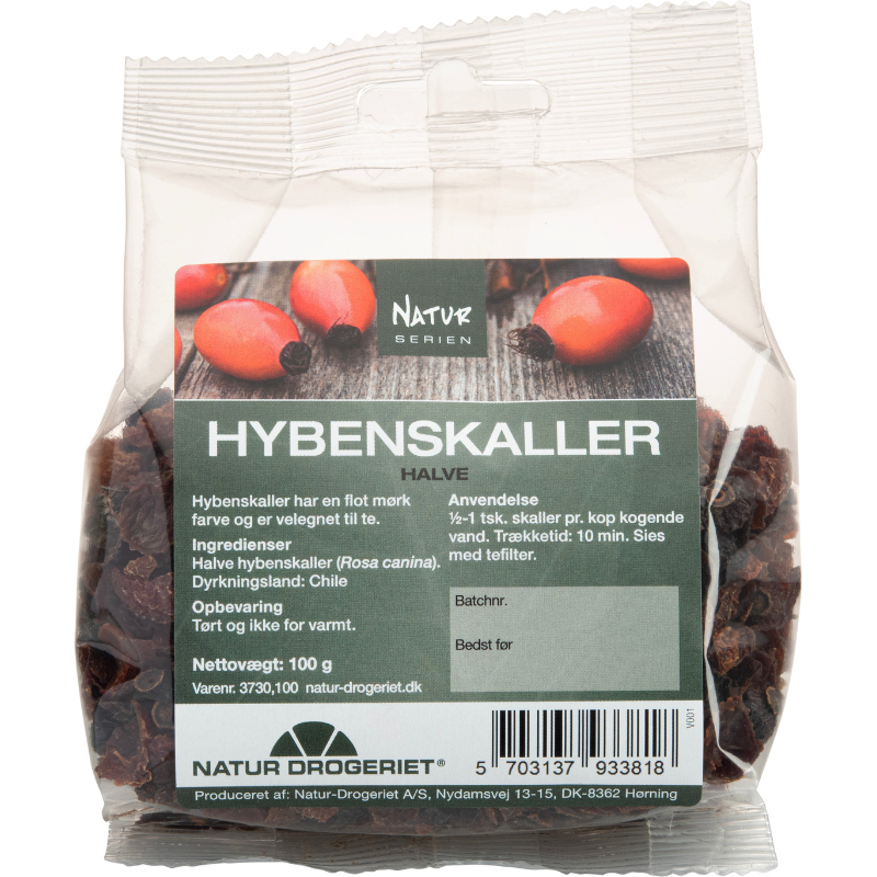 Natur Drogeriet Hybenskaller halve 100 gr.