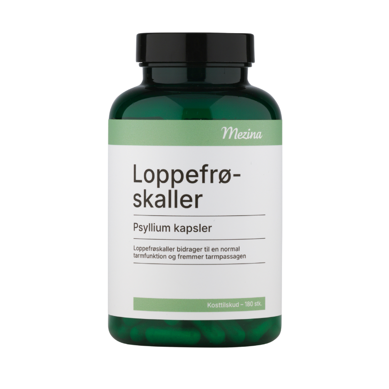 Mezina Loppefrøskaller Psyllium Kapsler (180 kaps)