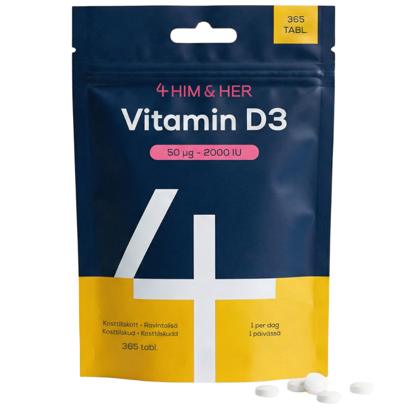 4 Him & Her Vitamin D3 50µg (365 tabl)