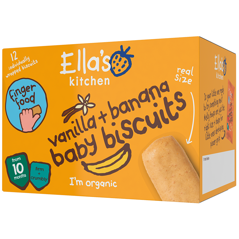 Ella’s Kitchen Babykiks Vanilje & Banan 10 mdr (108 g)