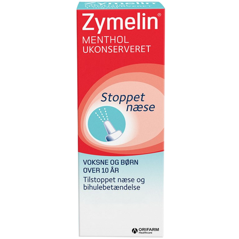 Zymelin Menthol Ukonserveret Næsespray 1 mg (10 ml)