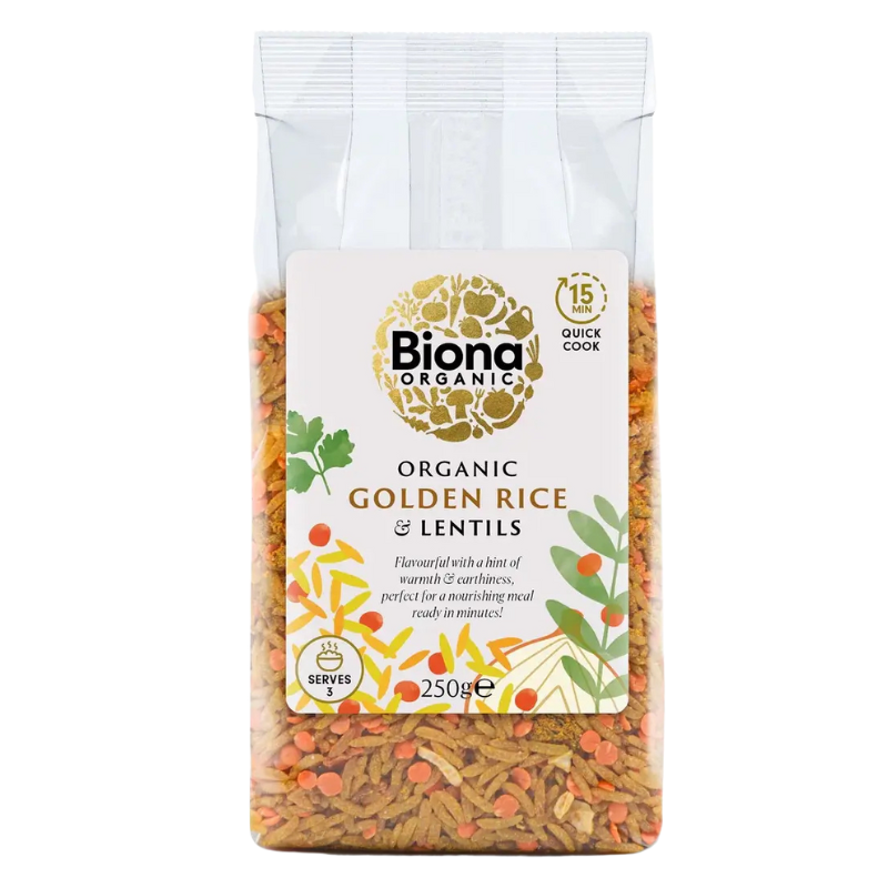 Biona Ris/Linseblanding m. Karry Ø (250 g)