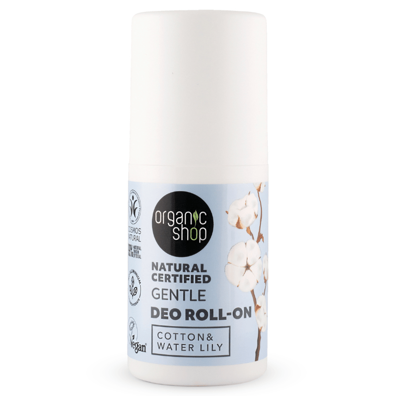 Organic Shop Natural Certified Gentle Deo Roll-On Cotton & Water Lily (50 ml)